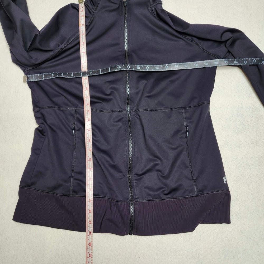 FILA Sport Black Full Zip‎ Track Jacket Mock Neck Running Workout Womens L - Picture 7 of 7